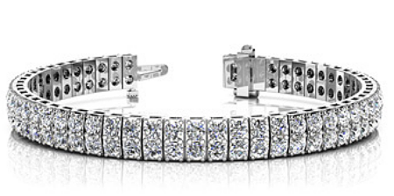 Picture of Classic Double Row Claw Set Diamond Tennis Bracelet