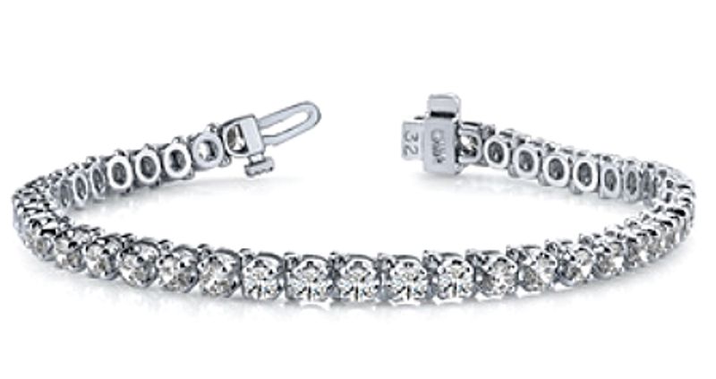 Picture of Classic Four Claw Basket Set Diamond Tennis Bracelet