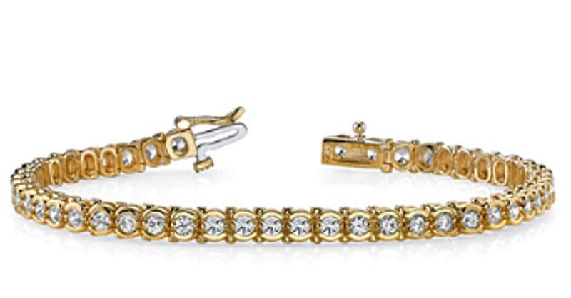 Picture of Classic Half Bezel Diamond Tennis Bracelet