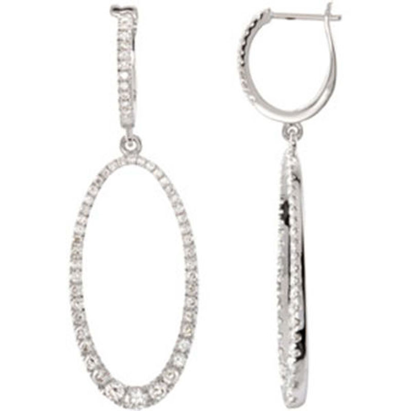 Picture of 14kt white gold diamond fashion earrings