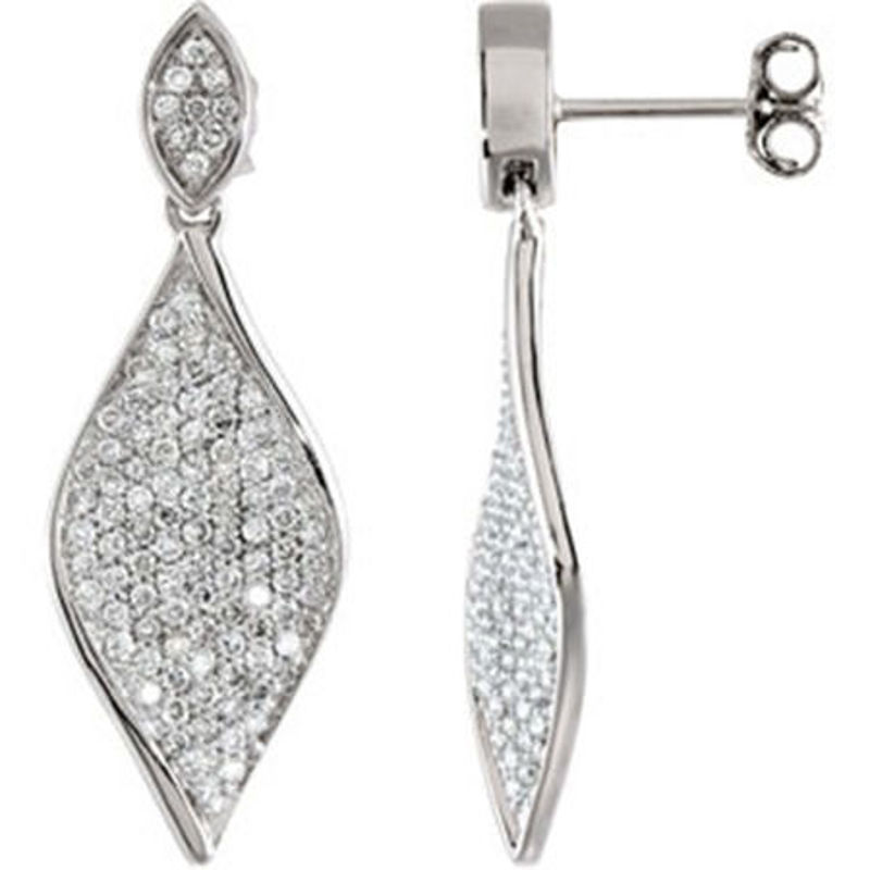 Picture of 14kt white gold diamond fashion earrings