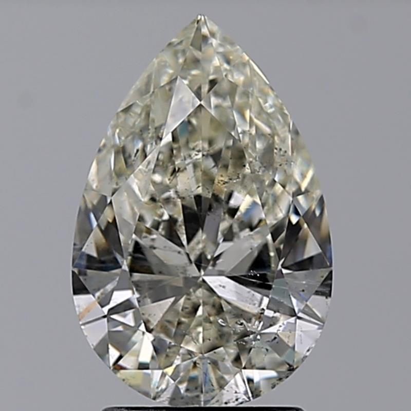 Picture of 2.01 carats PEAR GIA certified Loose diamond, J Color | SI2 clarity