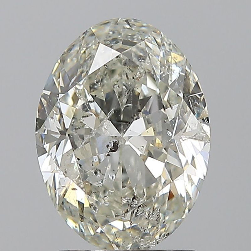 Picture of 2.01 carats OVAL HRD certified Loose diamond, I Color | SI2 clarity