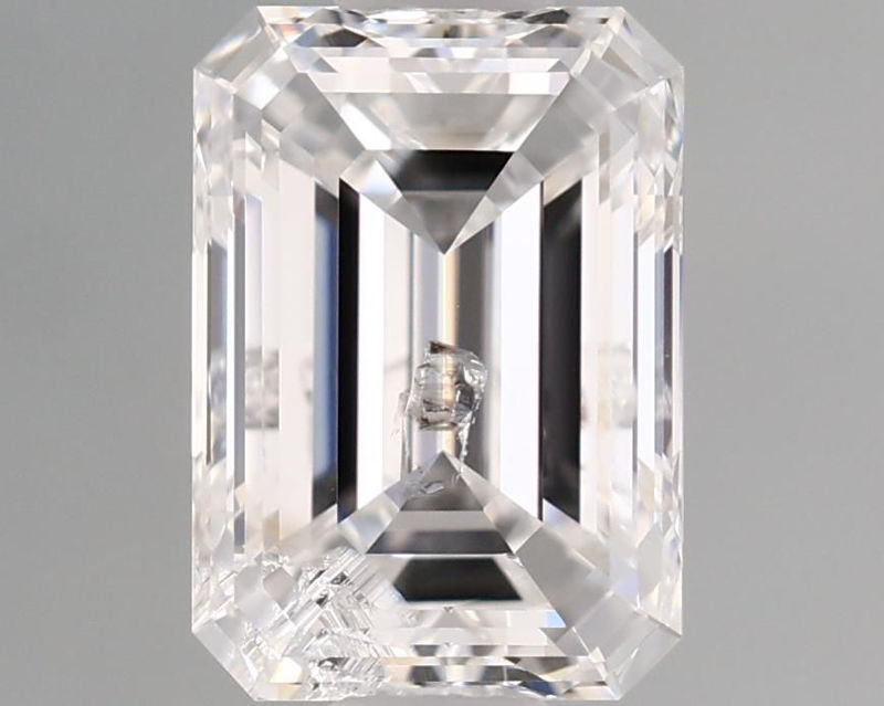 Picture of 0.9 carats EMERALD GIA certified Loose diamond, E Color | I2 clarity