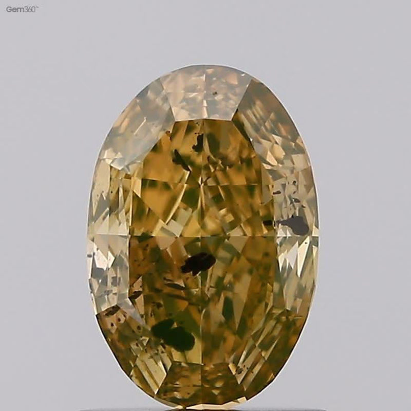 Picture of 1.01 carats OVAL GIA certified Loose diamond, FANCY Color | I2 clarity